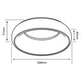 LÁMPARA DE INTERIOR LED SATELITE II TECNOLITE PARA SOBREPONER 25W LUZ SUAVE CÁLIDA