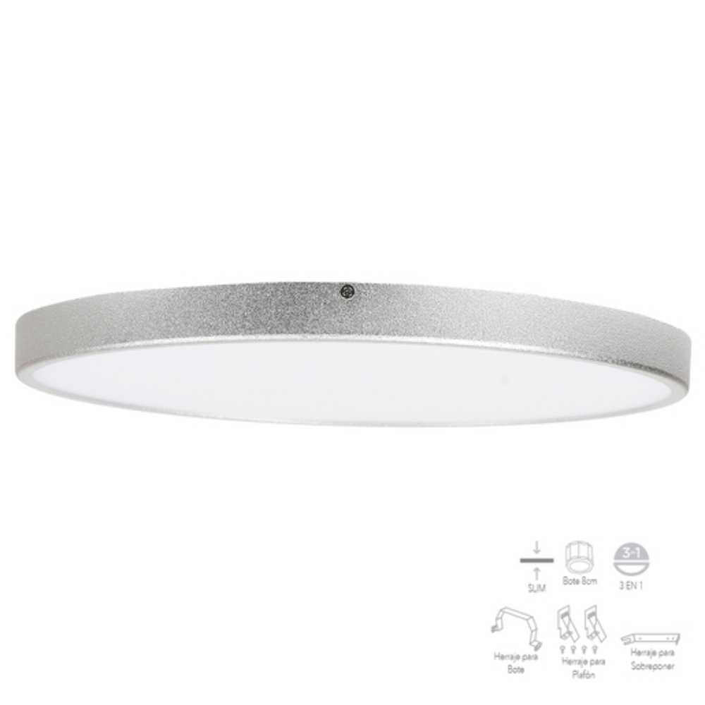 LÁMPARA DE INTERIOR LED IBIZA I TECNOLITE SOBREPONER EMPOTRABLE BOTE INTEGRAL 12W LUZ DE DÍA
