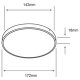 LÁMPARA DE INTERIOR LED IBIZA TECNOLITE SOBREPONER EMPOTRABLE BOTE INTEGRAL 9W LUZ SUAVE CÁLIDA