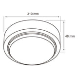 LÁMPARA DE INTERIOR LED PADANG II TECNOLITE PARA SOBREPONER 20W LUZ SUAVE CÁLIDA