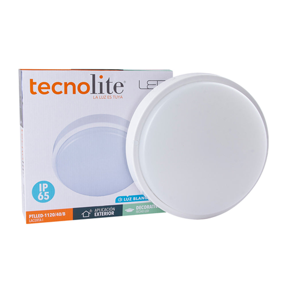 LÁMPARA LED LACERTA I TECNOLITE PARA SOBREPONER 18W LUZ BLANCA NEUTRA