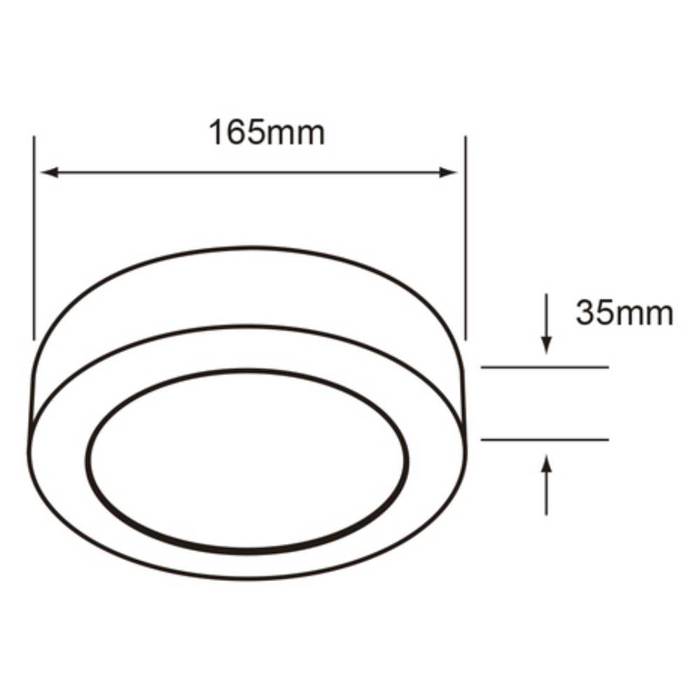 LÁMPARA DE INTERIOR LED TECNOLITE SIRIUS III PARA SOBREPONER 12W LUZ BLANCA NEUTRA