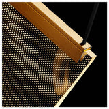 LUMINARIO COLGANTE ONDA LED DORADO CEPILLADO 127V 3000K *** HA. LUMI ***