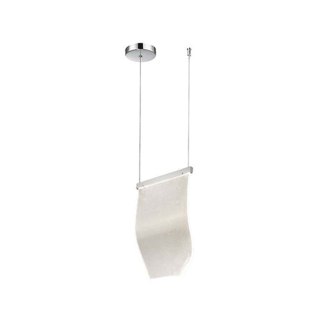 LUMINRIO COLGANTE ONDA LED CROMADO 127V 3000K *** HA. LUMI ***