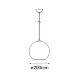 LUM COLGANTE SOLAR CROMO 20X20 CM 60W E26 (FOCO NO INCLUIDO) QUOR *** HA. LUMI ***