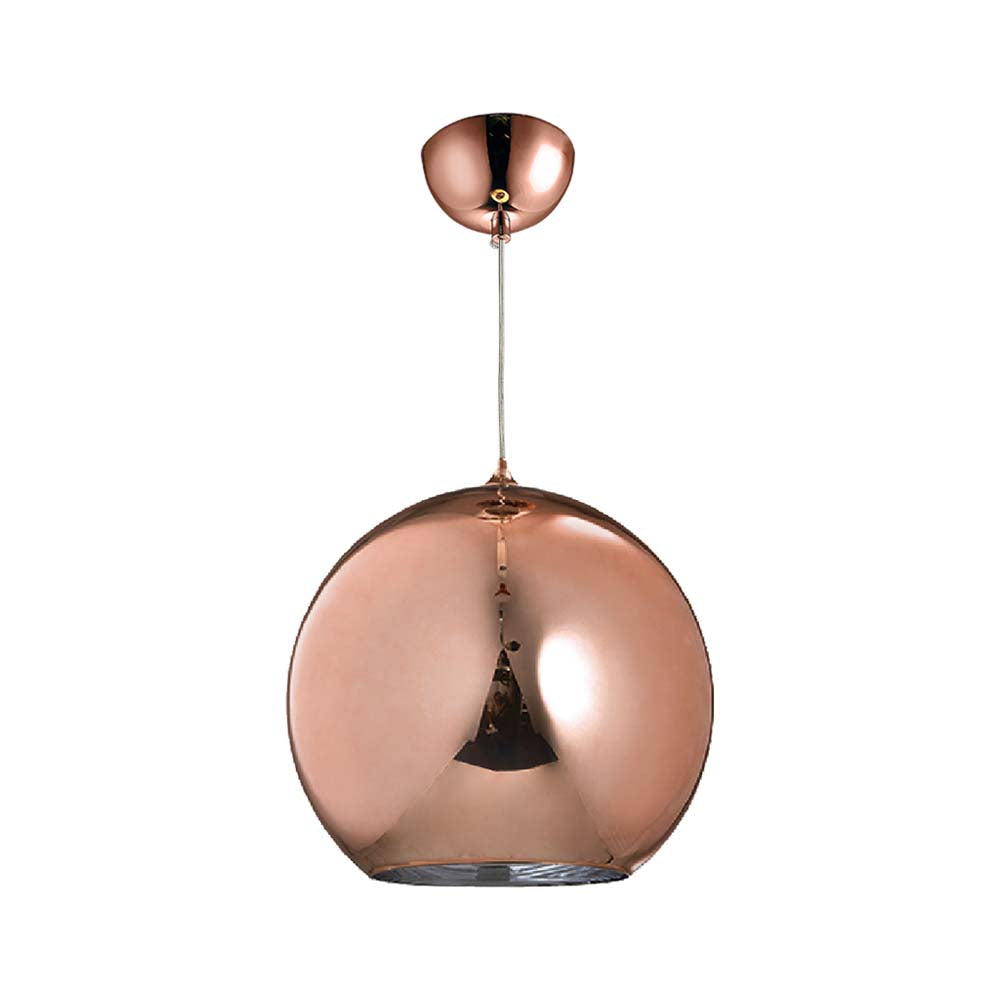 LUMINARIO COLGANTE DE CRISTAL TIPO ESFERA 40W E26 250MM ACABADO BRONCE  QUOR *** HA. LUMI ***