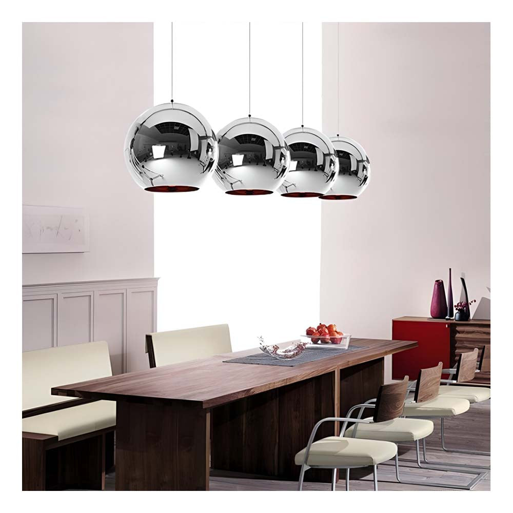 LUM COLGANTE SOLAR CROMO 34X35 CM 60W E26 (FOCO NO INCLUIDO) QUOR