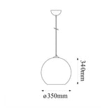 LUM COLGANTE SOLAR CROMO 34X35 CM 60W E26 (FOCO NO INCLUIDO) QUOR