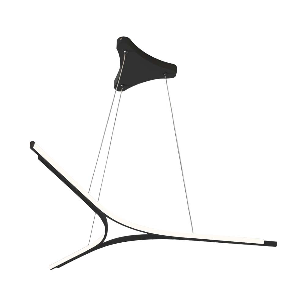 LUMINARIO COLGANTE SORT 51W D886-H1500 LED 127V NEGRO MCA QUOR