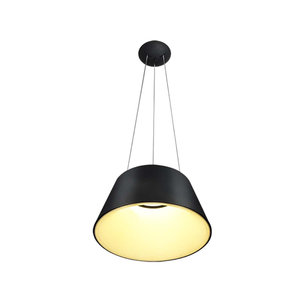 LUM COLGANTE LED THEO NEGRO CON DORADO 30W 3000K QUOR *** HA. LUMI ***