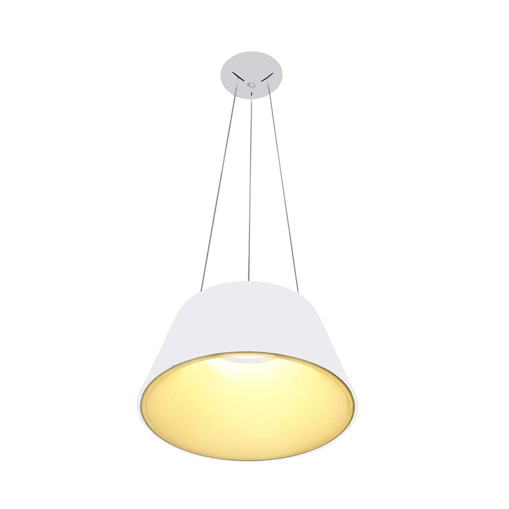 LUM COLGANTE LED THEO BLANCO CON DORADO 30W 3000K QUOR *** HA. LUMI ***