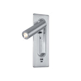 LUM MURO LED ZIMMER CROMO 3W 3000K QUOR *** HA. LUMI ***