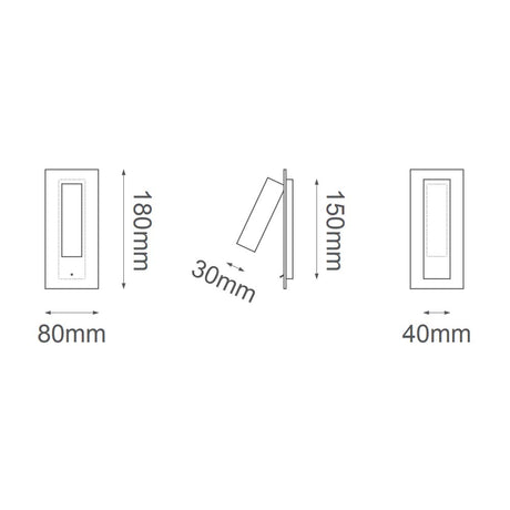 LUM MURO LED ZIMMER CROMO 3W 3000K QUOR *** HA. LUMI ***