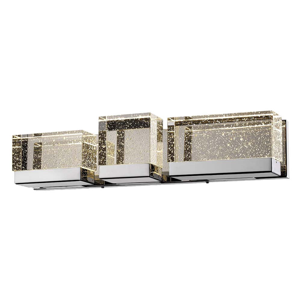 ARBOTANTE LED LUNA TRIPLE CROMO-CRISTAL 20W 3000K QUOR *** HA. LUMI ***