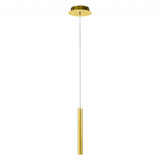 LUM COLGANTE CILINDRO 1 LUZ MINHA PENDANT D25XH300MM 1XG9 (NO INCLUIDO) DORADO QUOR