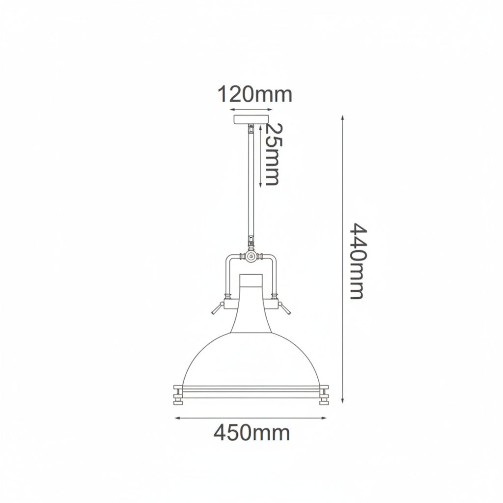 COLGANTE 1 LUZ KELCH GRANDE E26 1X60W BRONCE *** HA. LUMI ***