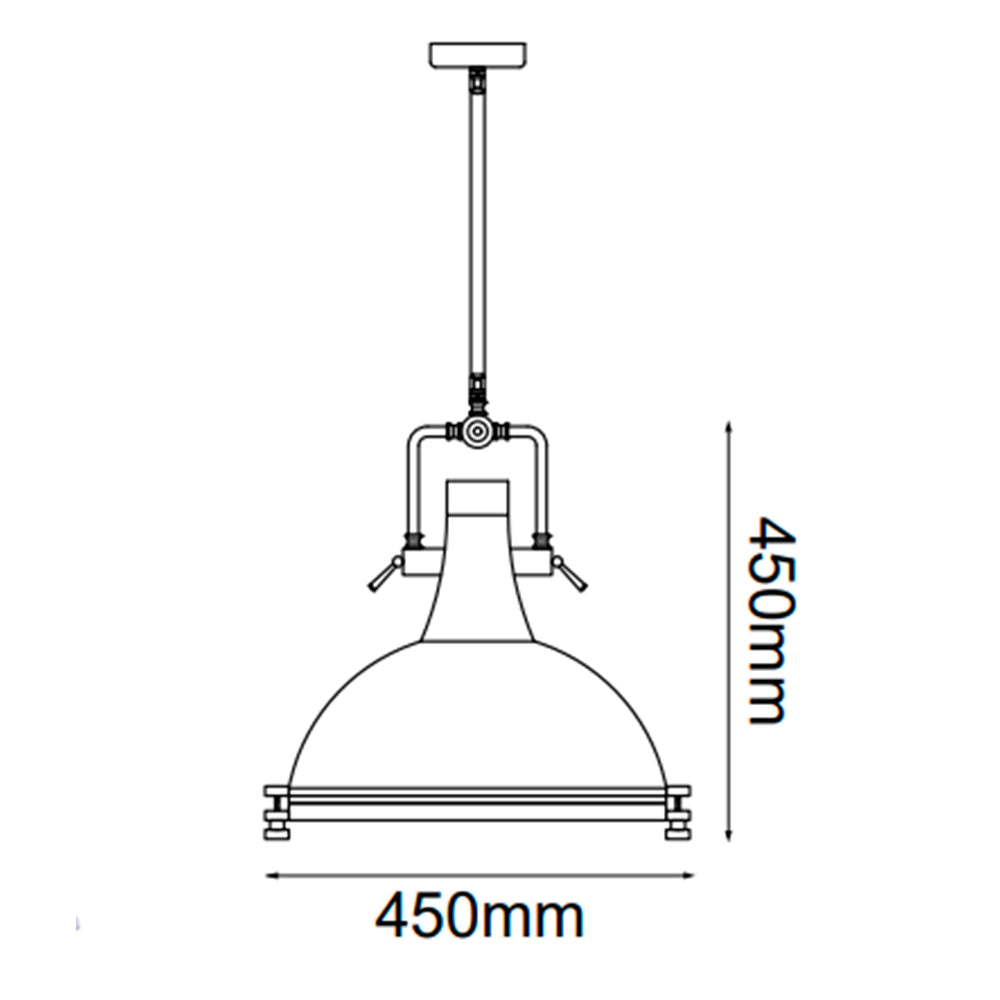 LUMINARIO COLGANTE KELCHI D450*H450 E26 127V 1*60W