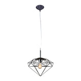 LUMINARIO COLGANTE DALI NEGRO 1 LUZ 60W D360-H390 E26 127V  QUOR *** HA. LUMI ***