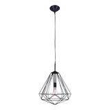 LUMINARIO COLGANTE DALI NEGRO 1X60W D430XH460 E26 127V  QUOR *** HA. LUMI ***