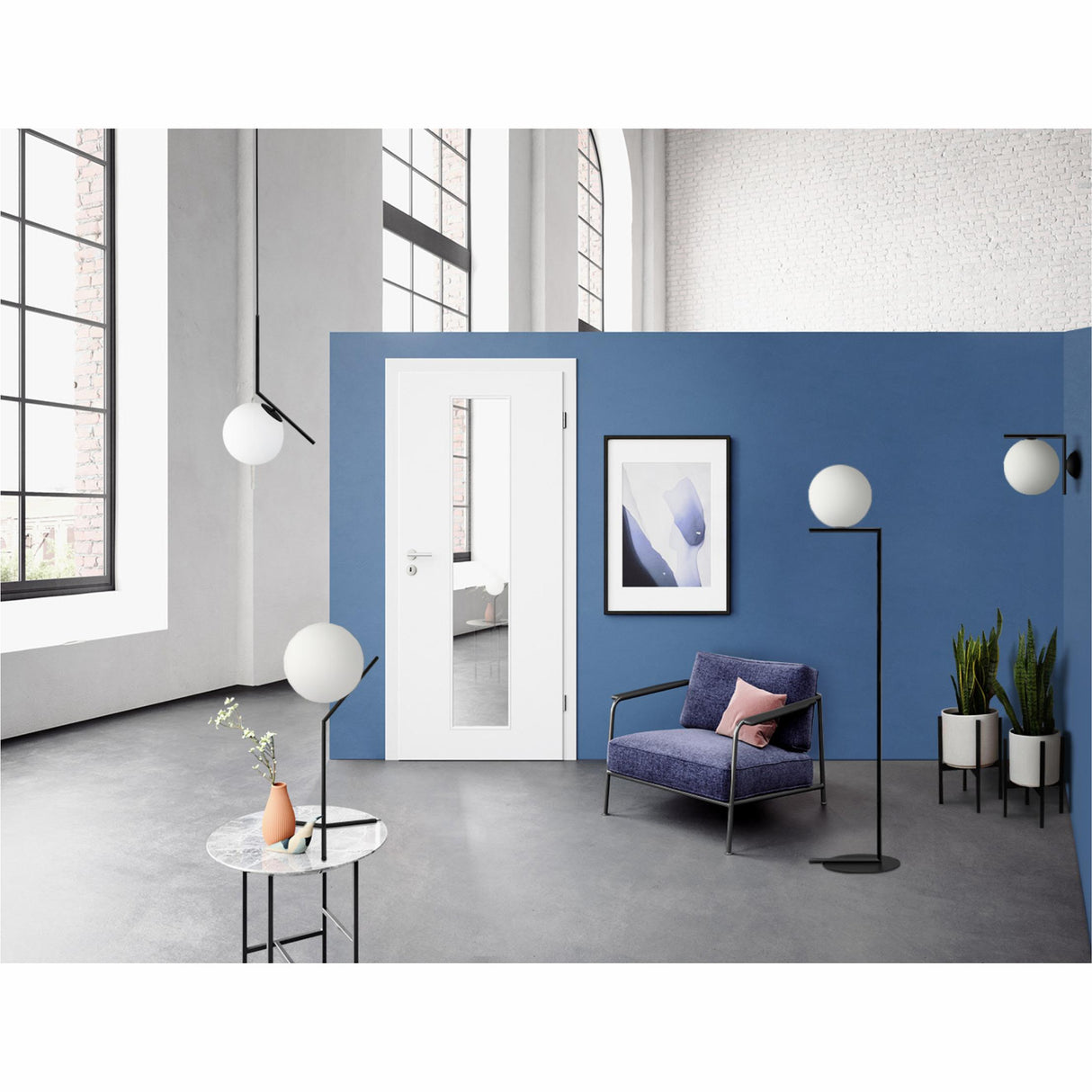 ARBOTANTE SONNE ESFERA D200 E26 127V 1X60W G45 (NO INCLUIDO) NEGRO QUOR *** HA. LUMI ***