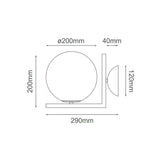 ARBOTANTE SONNE ESFERA D200 E26 127V 1X60W G45 (NO INCLUIDO) NEGRO QUOR *** HA. LUMI ***