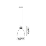 LUMINARIO COLGANTE TIPO CAMPANA DE CRISTAL 60W E26 S/FOCOS 90-130V 3M.  QUOR *** HA. LUMI *** ***HAE 2024***