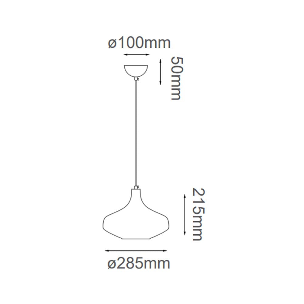 LUM COLGANTE LED VIENA CRISTAL COBRE 5W 20.5X28.5 CM 3000K QUOR *** HA. LUMI ***