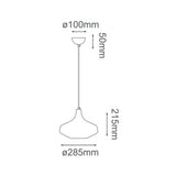 LUM COLGANTE LED VIENA CRISTAL COBRE 5W 20.5X28.5 CM 3000K QUOR *** HA. LUMI ***