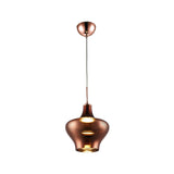 LUM COLGANTE LED VIENA CRISTAL COBRE 20.5X21.5 CM 5W 3000K QUOR *** HA. LUMI ***
