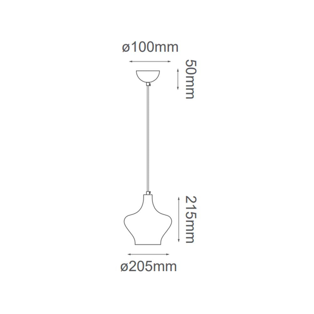 LUM COLGANTE LED VIENA CRISTAL COBRE 20.5X21.5 CM 5W 3000K QUOR *** HA. LUMI ***