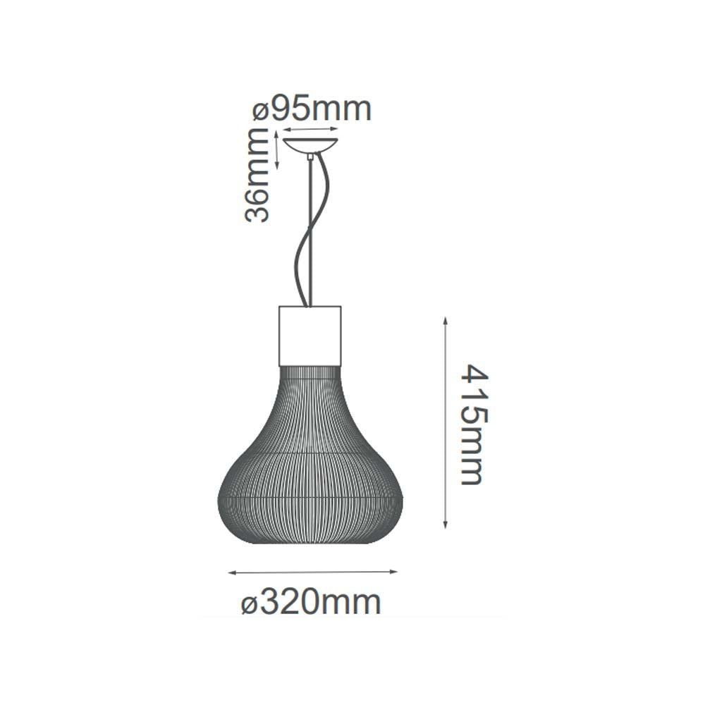 COLGANTE CHICO 40W E26 BLANCO *** HA. LUMI ***
