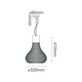 COLGANTE CHICO 40W E26 BLANCO *** HA. LUMI ***