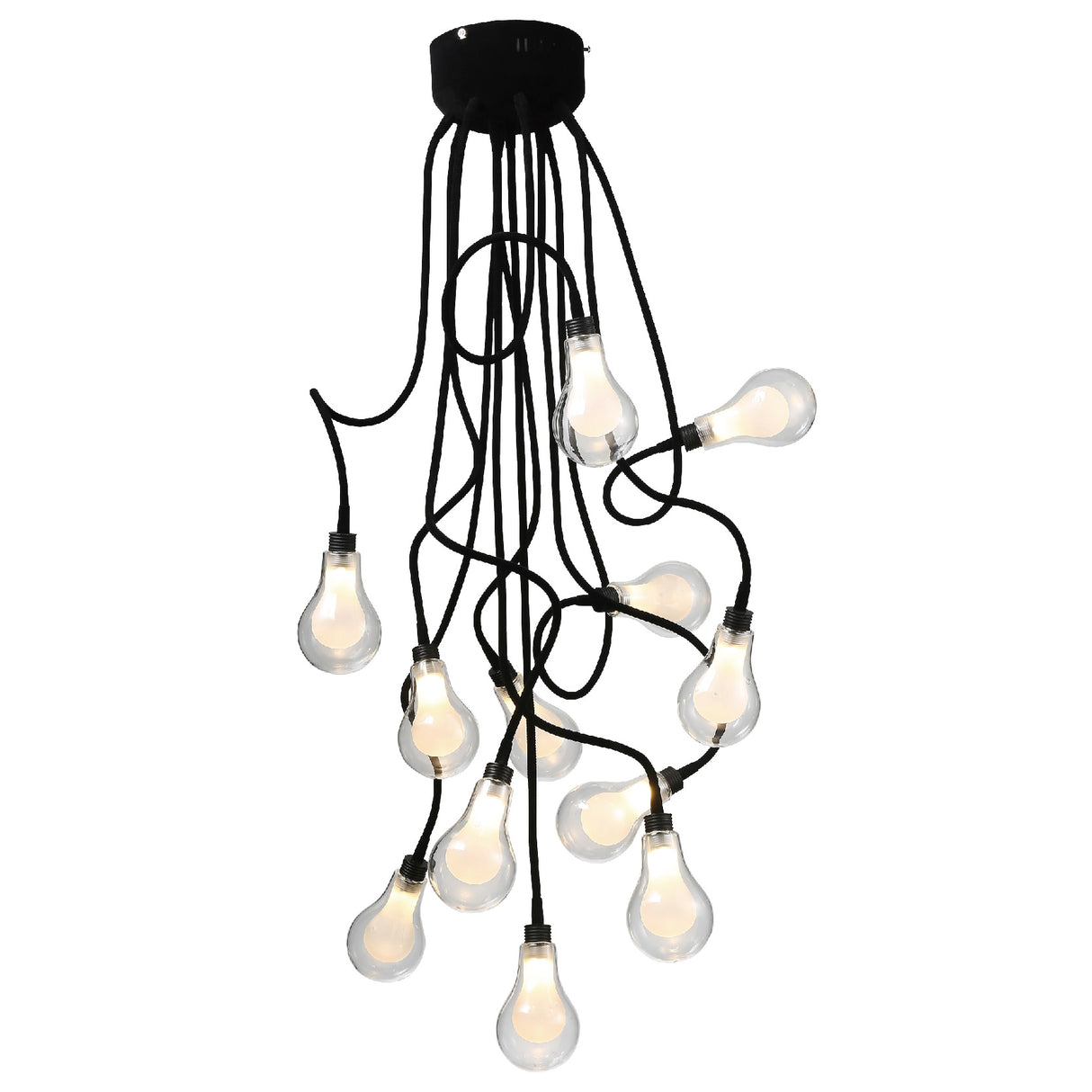 LUM TECHO 12 LUCES KNIPS LED 127V 12X3W NEGRO 3000K *** HA. LUMI ***
