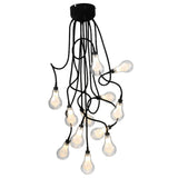 LUM TECHO 12 LUCES KNIPS LED 127V 12X3W NEGRO 3000K *** HA. LUMI ***