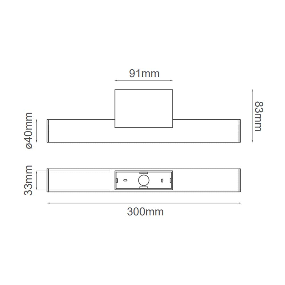 LUM LED AMSTERDAM VANITY 5W 127V IP44 3000K CROMO***HAE2025***