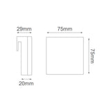 LUM LED CUADRADO CLEO VANITY "SOBRE ESPEJO" 5W 127V IP44 3000K CROMO *** HA. LUMI ***