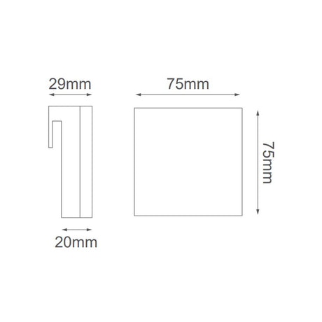 LUM LED CUADRADO CLEO VANITY "SOBRE ESPEJO" 5W 127V IP44 3000K CROMO *** HA. LUMI ***