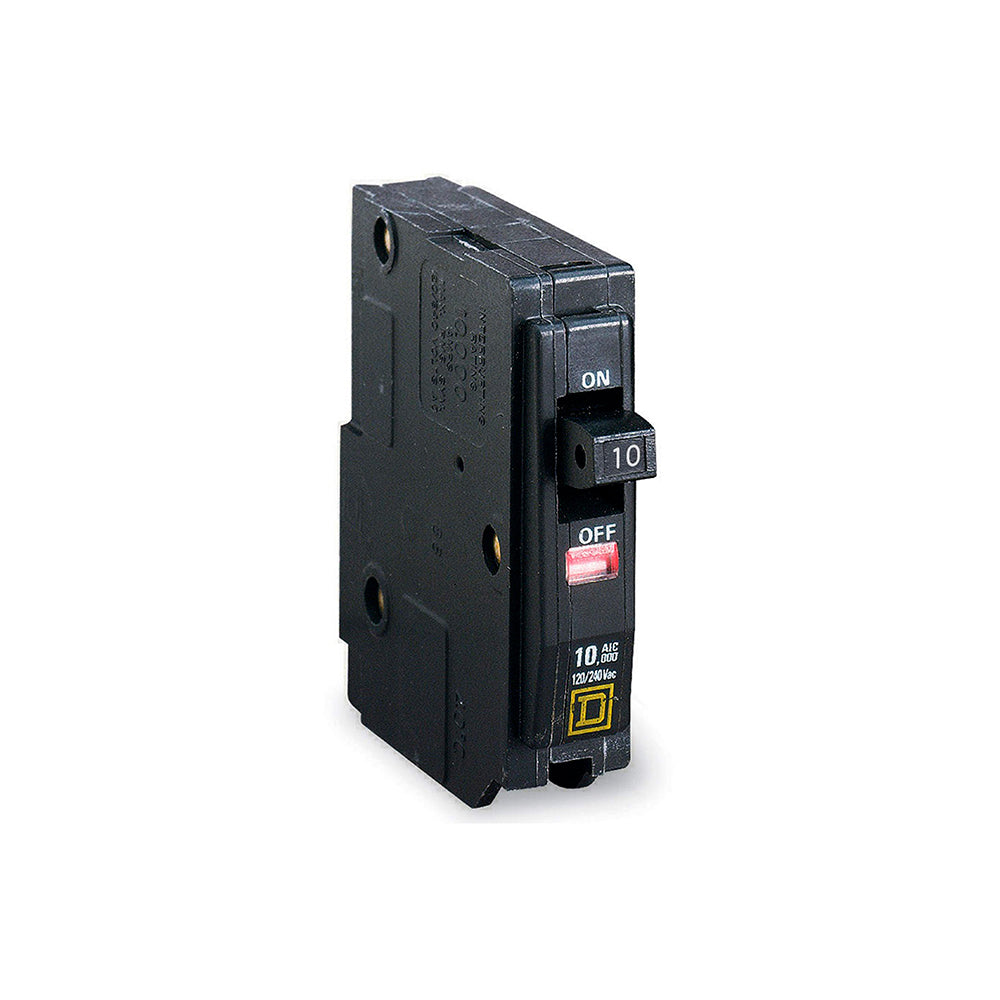 INTERRUPTOR TERMOMAGNETICO QO110 1X10A ENCHUFABLE 10KA 120/240V SCHNEIDER ELECTRIC *** OFRECER BTN1/10 ***