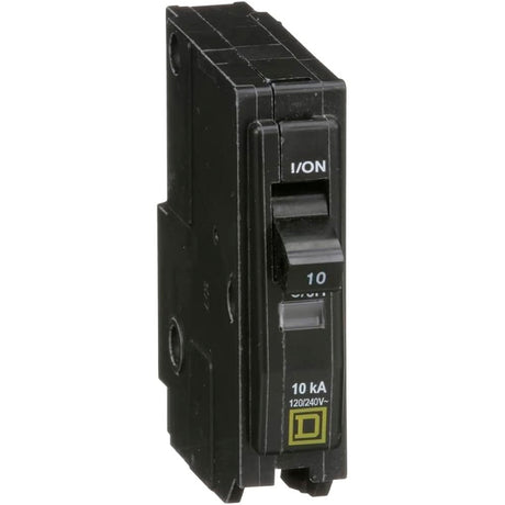 INTERRUPTOR TERMOMAGNETICO QO110 1X10A ENCHUFABLE 10KA 120/240V SCHNEIDER ELECTRIC *** OFRECER BTN1/10 ***