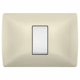 PLACA DE RESINA BTICINO CON CHASIS MARFIL 1 MÓDULO QZ4803M1MA ***HAE 2023***