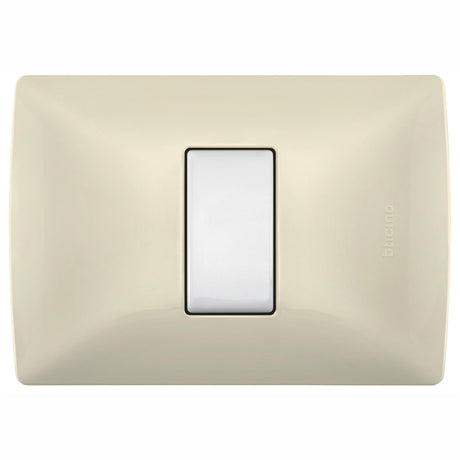 PLACA DE RESINA BTICINO CON CHASIS MARFIL 1 MÓDULO QZ4803M1MA ***HAE 2023***