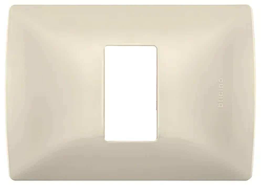 PLACA DE RESINA BTICINO CON CHASIS MARFIL 1 MÓDULO QZ4803M1MA ***HAE 2023***