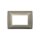 PLACA DE ALUMINIO BTICINO CON CHASIS PERLA 3 MÓDULOS QZ4803M3ATC