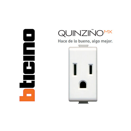 TOMACORRIENTE 2P+T 15A 127-250V BCO