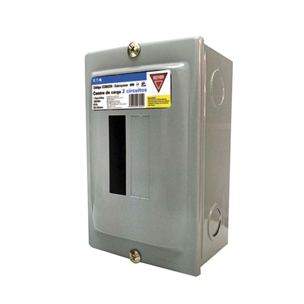 CENTRO DE CARGA 2 CIRCUITOS 50A 120/240V. SOBREPONER CCR02SN