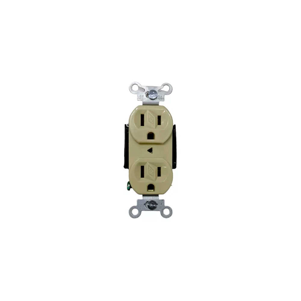 TOMA CORRIENTE DUPLEX 2P+T 20A/127V MARFIL GRADO COMERCIAL *** OFRECER R1K10 O CR20I ***
