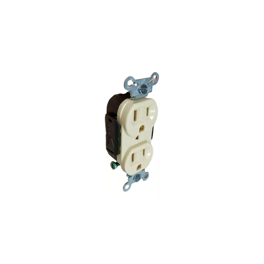 TOMA CORRIENTE DUPLEX 2P+T 20A/127V MARFIL GRADO COMERCIAL *** OFRECER R1K10 O CR20I ***