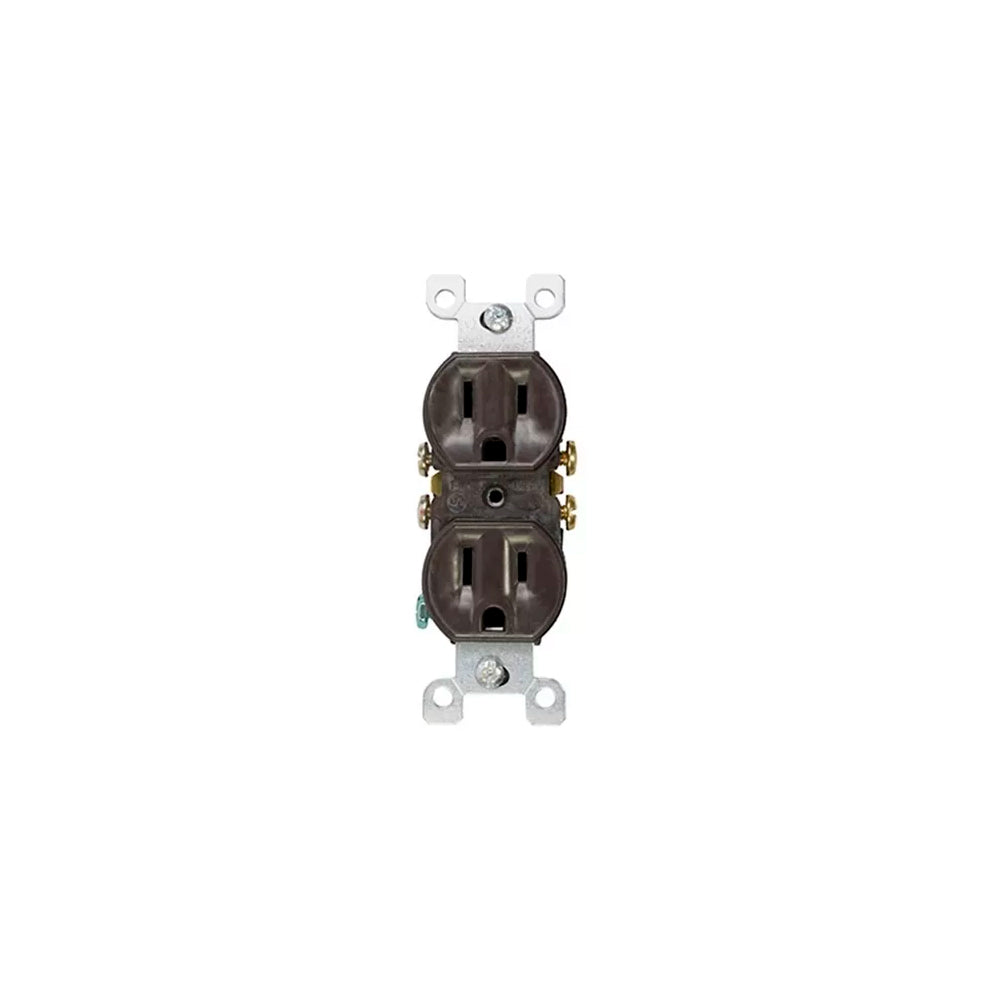 RECEPTACULO DUPLEX 15A/125V. CAFE ENTRADA RECTA NEMA 5-15 M5250 ARROW HART