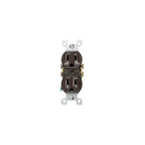 RECEPTACULO DUPLEX 15A/125V. CAFE ENTRADA RECTA NEMA 5-15 M5250 ARROW HART