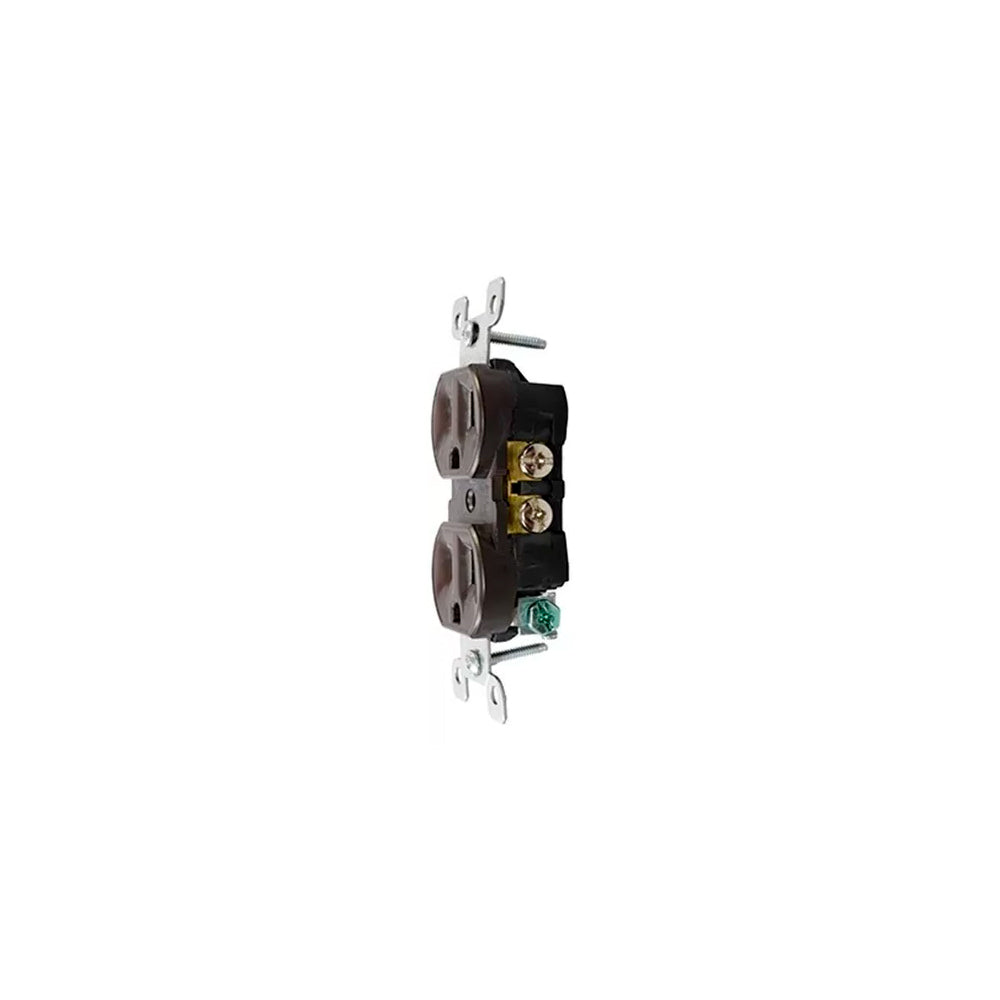 RECEPTACULO DUPLEX 15A/125V. CAFE ENTRADA RECTA NEMA 5-15 M5250 ARROW HART